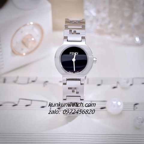 Đồng Hồ Nữ Fendi 3060L Stelle Diamond 02 Kim Silver Mặt Đen 25mm