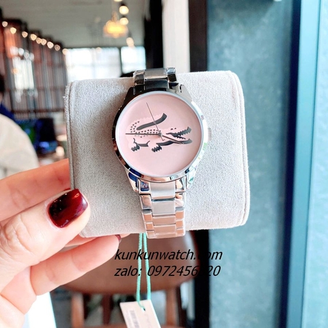 Đồng Hồ Nữ Lacoste 2001173 Họa Tiết Cá Sấu Silver 36mm