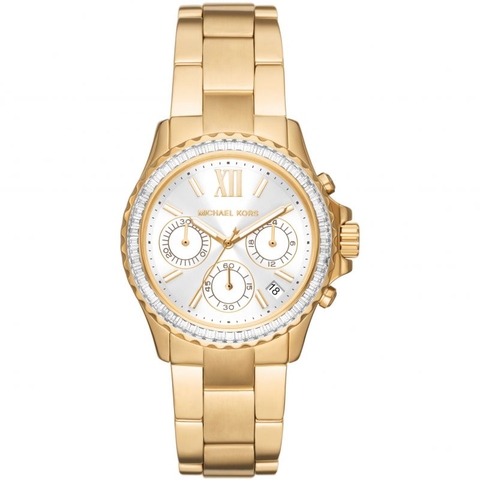 Đồng Hồ Nữ Michael Kors Everest Chronograph MK7212 Đính Đá Gold 36mm