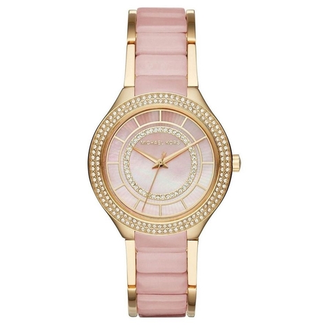 Đồng Hồ Nữ Michael Kors MK3508 Đính Viền Đá Dây Kim Loại Gold 37mm
