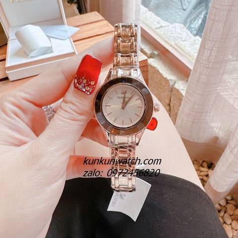 Đồng Hồ Nữ Swarovski Alegria Mặt Trắng Rose Gold 33mm
