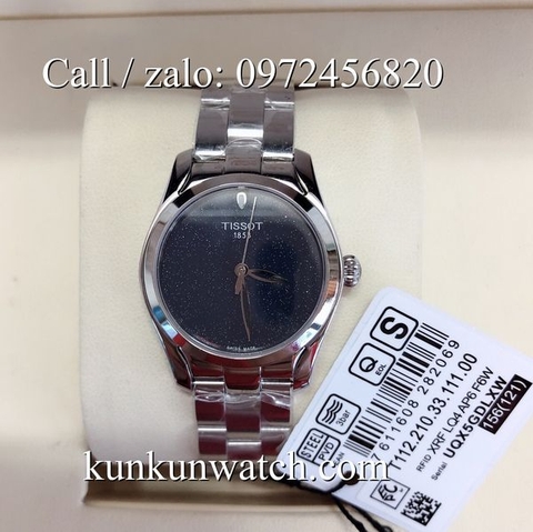 Đồng Hồ Nữ Tissot TSNTTC031 - Dây Kim Loại  ( Bạc Mặt Đen ) - 30mm