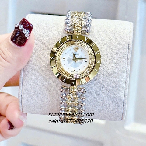 Đồng Hồ Nữ Versace Eon Pour Femmes Demi Gold Mặt Trắng 34mm
