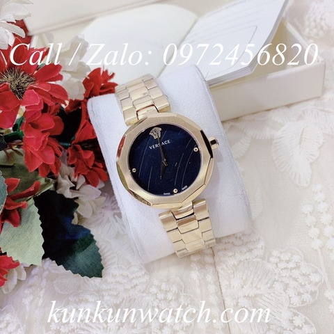 Đồng Hồ Nữ Versace Idyia Vàng Mặt Đen - 36mm