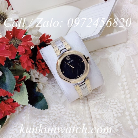 Đồng Hồ Nữ Versace Idyia Demi Vàng Mặt Đen - 36mm