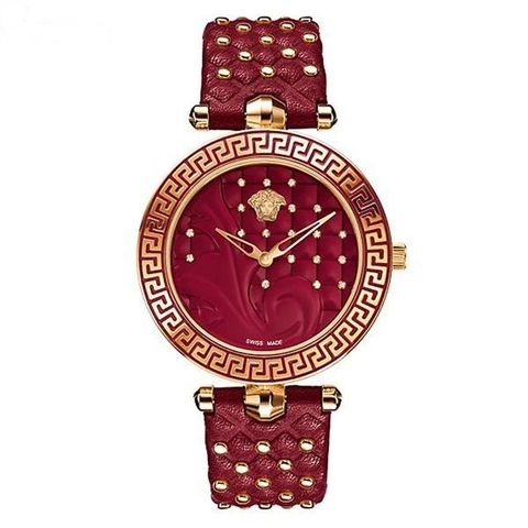 Đồng Hồ Nữ Versace Vanitas - Dây Da Đỏ - 40mm