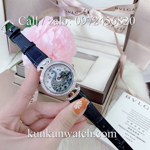 Đồng Hồ Nữ Bvlgari Bulgari BGRND022 - Dây Da Xanh Dương - 33mm