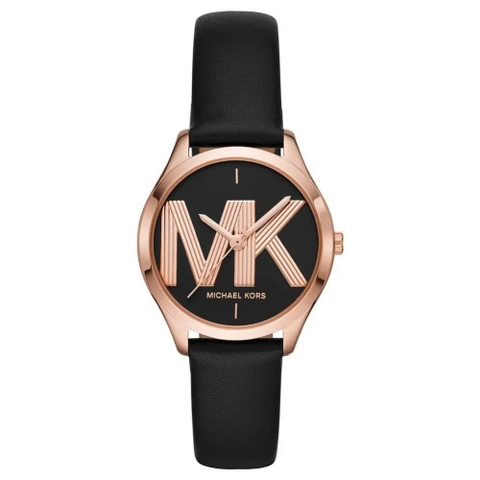 Đồng Hồ Nữ Michael Kors Jaycie MK2860 Rose Gold Họa Tiết MK Dây Da 33mm