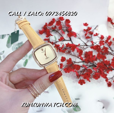 Đồng Hồ Nữ Rolex RLND015 - Dây Vàng Mặt Vàng - 34mm