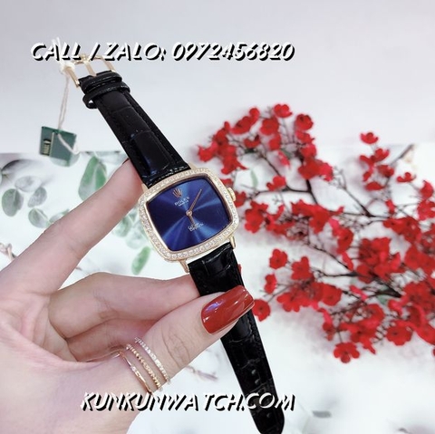 Đồng Hồ Nữ Rolex RLND013 - Dây Đen Mặt Xanh - 34mm