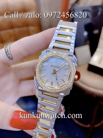 Đồng Hồ Nữ Bvlgari Lvcea BGRNT035 - Dây Kim Loại ( Demi Mặt Trắng )  - 35mm