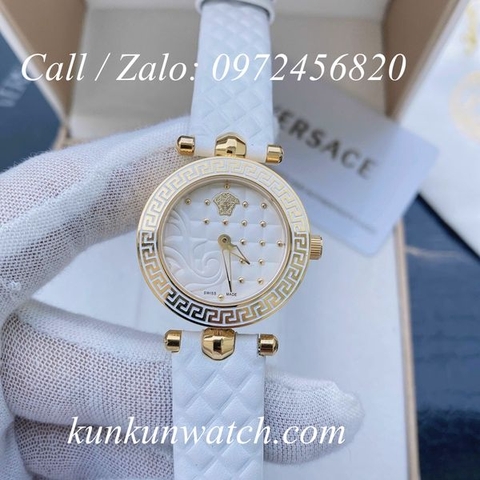 Đồng Hồ Nữ Versace Vanitas Mini - Dây Da Trắng - 30mm