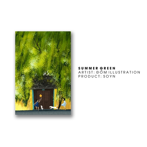 Tranh Summer green/ Soyn x Monosketch x Đốm Illustration