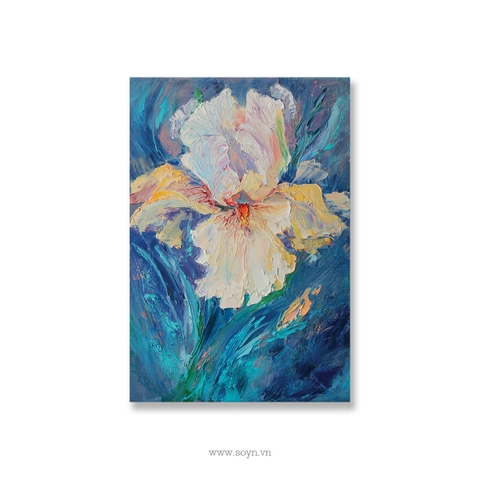 Tranh Hoa sơn dầu, Flower oil painting, S0245