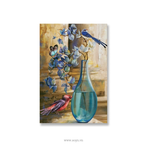 Tranh Hoa sơn dầu tĩnh vật, Flower oil painting Soyn S0247