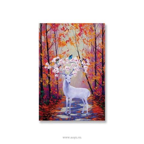 Tranh canvas Hươu hoa, Deer, Animal, Soyn SN0102