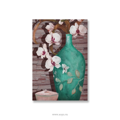 Tranh Hoa sơn dầu tĩnh vật, Flower oil painting Soyn S0249