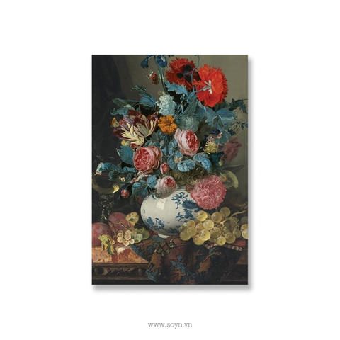 Tranh Hoa sơn dầu tĩnh vật, Flower oil painting Soyn S0250