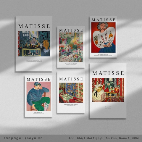 Bộ tranh treo tường phong cách Matisse, Classic, Soyn SE516