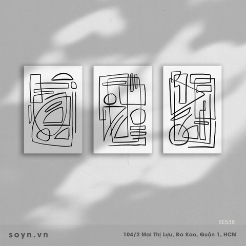 Bộ tranh Abstract, Line Art, Minimalism, SE538