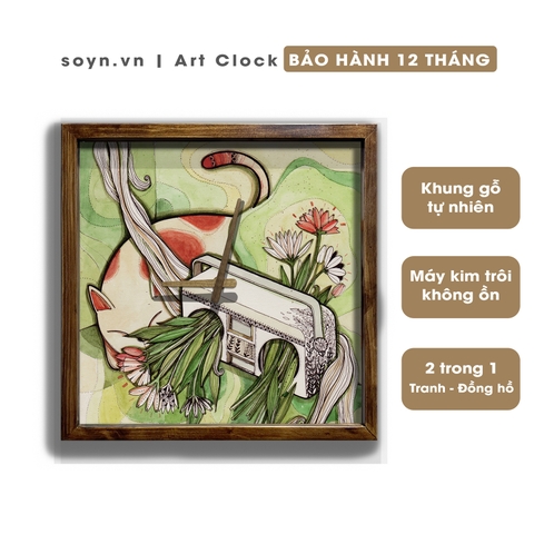 Đồng hồ treo tường gỗ Artclock Soyn C68