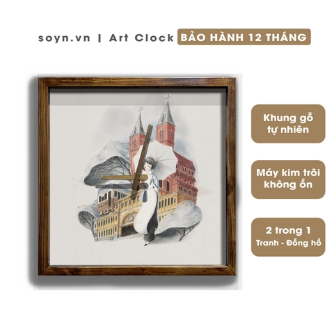 Đồng hồ treo tường gỗ Artclock Soyn C69