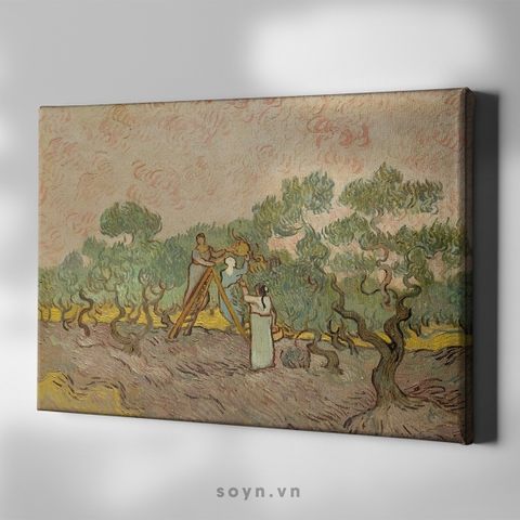 Tranh treo tường Cotton Canvas Cổ điển, Classic painting, căng khung gỗ thông tràn cạnh SNS3513 Van Gogh