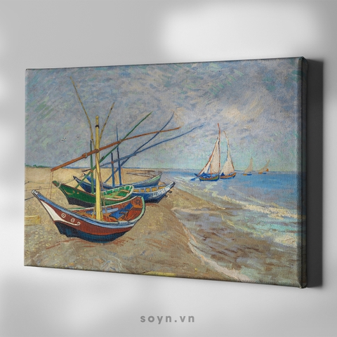 Tranh treo tường Cotton Canvas Cổ điển, Classic painting, căng khung gỗ thông tràn cạnh SNS3524 Van Gogh