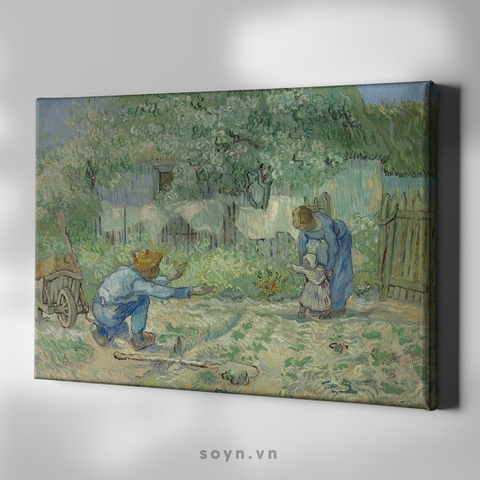 Tranh treo tường Cotton Canvas Cổ điển, Classic painting, căng khung gỗ thông tràn cạnh SNS3533 Van Gogh
