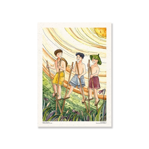 Tranh Poster Cà kheo | Trò chơi tuổi thơ