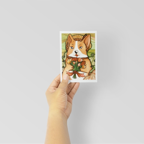 Postcard Corgi 10x15cm