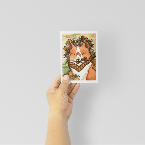 Postcard Cute Corgi 10x15cm