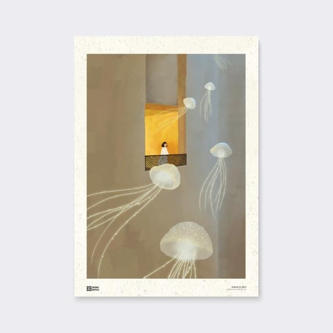 Tranh Poster Jellyfishes | Đốm Illustration