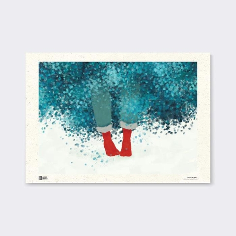 Tranh Poster Red December | Đốm Illustration