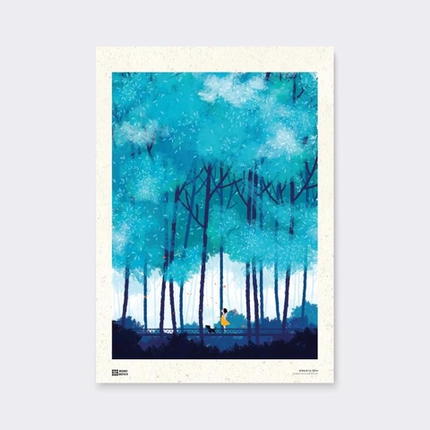 Tranh Poster Summer Blue | Đốm Illustration