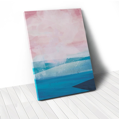 Tranh canvas Abstract Sea, Blue, Pink