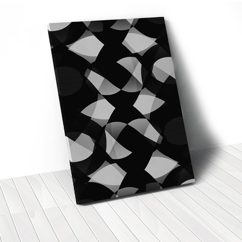 Tranh Polygon abstract, black