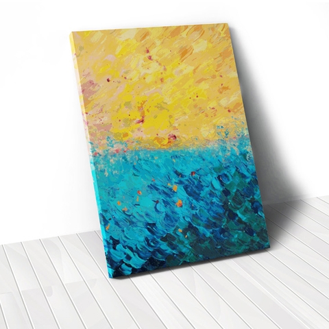 Tranh Yellow Blue, Sea abstract
