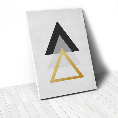 Tranh Gold triangle geometric