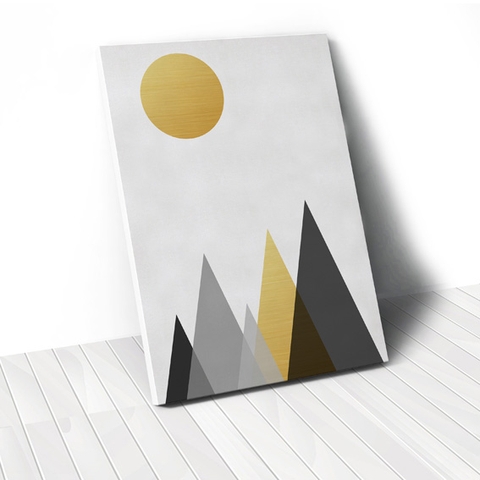 Tranh Gold Mountain geometric