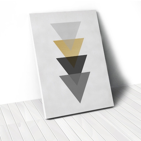 Tranh Gold triangle geometric 2