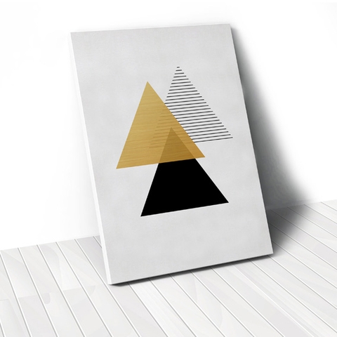 Tranh Gold triangle geometric 3
