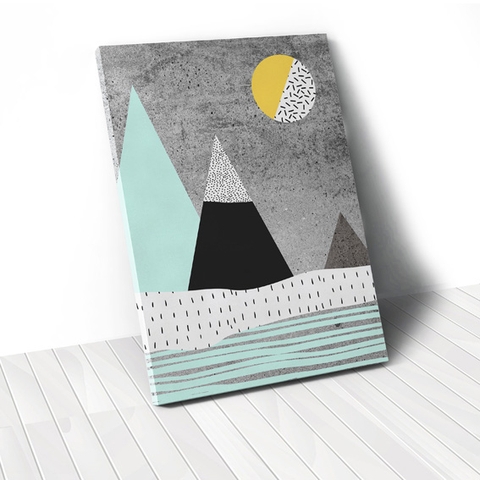 Tranh canvas Mountain geometric