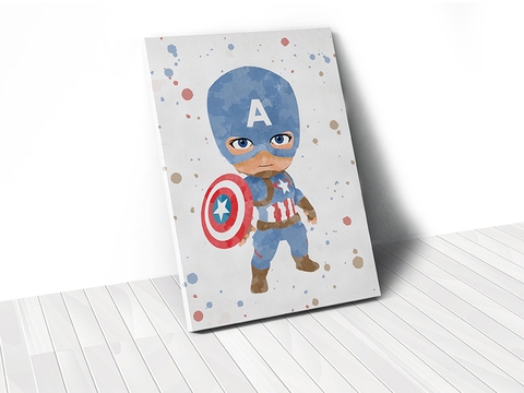 Tranh Captain America watercolor