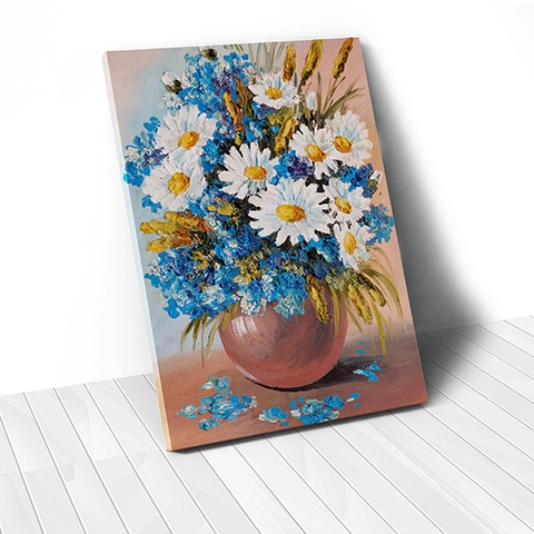 Tranh canvas Daisy Flower Vase