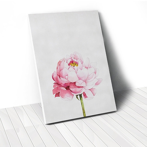Tranh canvas Watercolor Lotus Flower, Pink