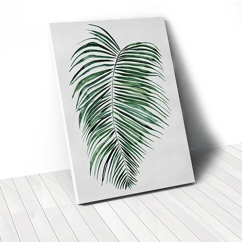 Tranh canvas Watercolor Leaf 4, Tropical, Green