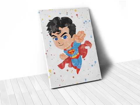 Tranh Superman watercolor