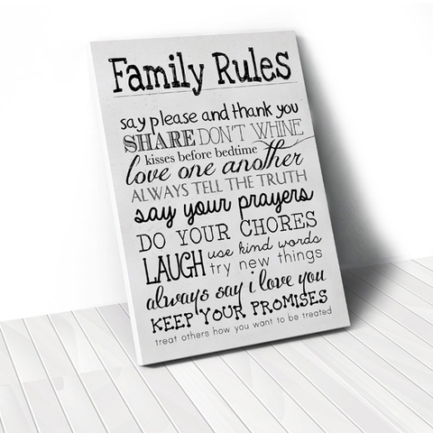 Tranh Family rules, white