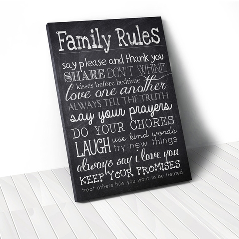 Tranh Family rules, black